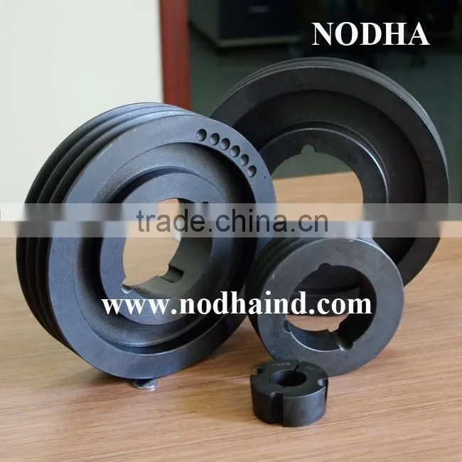 Phosphated cast iron pulley sheave, V belt pulley, GG25 belt sheave, motor pulley with bushing