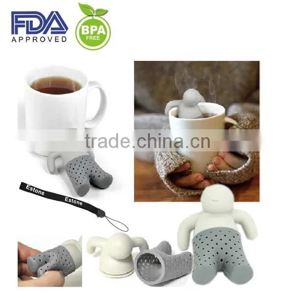 FDA/ LFGB standard Strawbery silicone tea bag,silicone tea strainers,tea infuser with plate