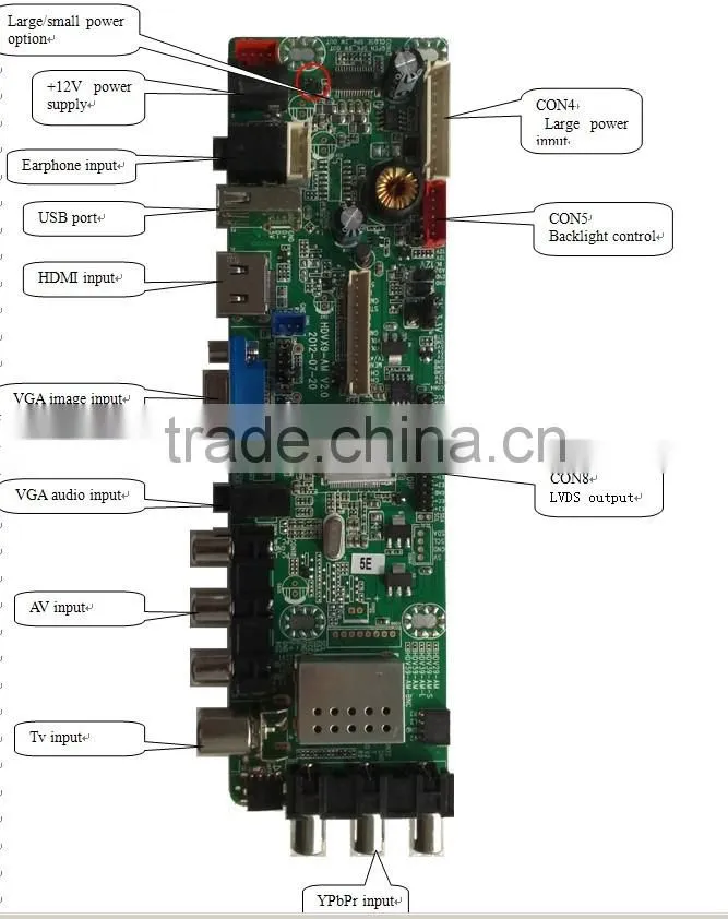 HDMI+VGA+USB led display TFT-LCD board
