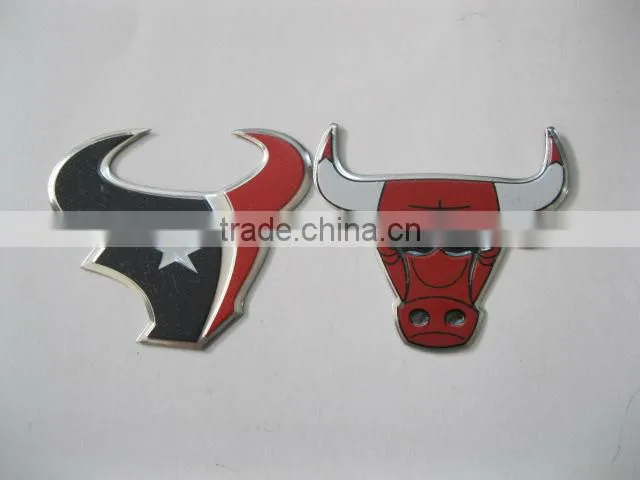 Animail Shape Embossed aluminum Metal Sticker Label