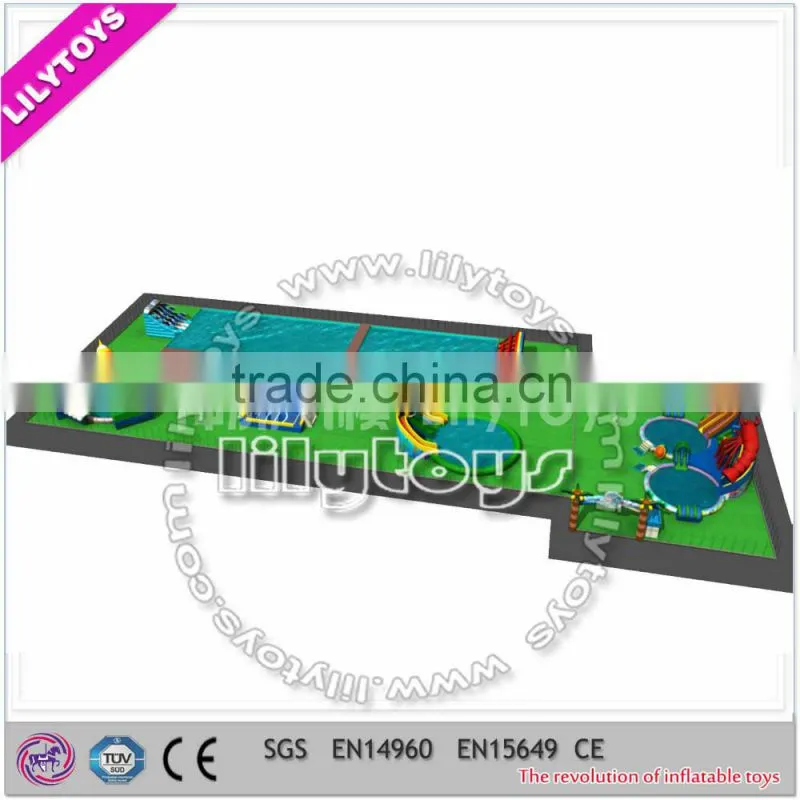 giant water park inflatable commercial water park, costumized giant water park , water games playground