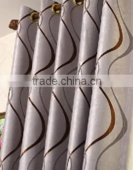 100% Poly sun-shading jacquard blackout fabric flame Retardant blackout fabric for living room