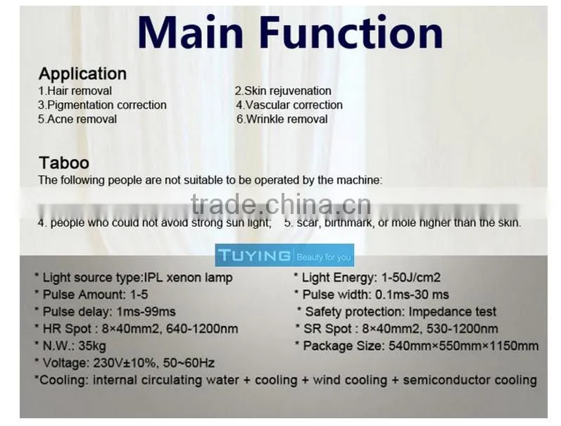 Hot sale acne treatment Fast Hair Removal IPL Permanent Beauty Machine with CE