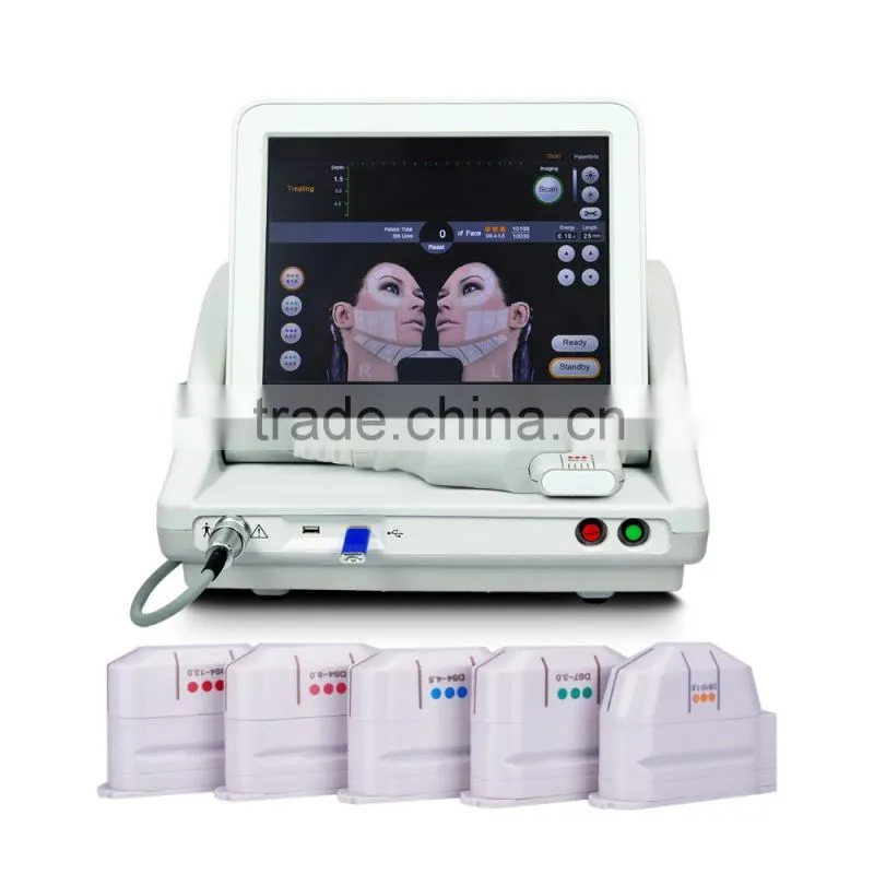 New arrival 7 heads HIFU focused ultrasound machine for Face Llift Wrinkle Removal with CE