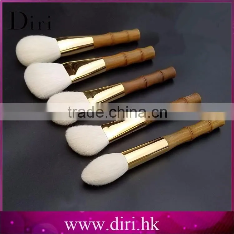 New design 5pcs wooden handle professional bamboo makeup brushes
