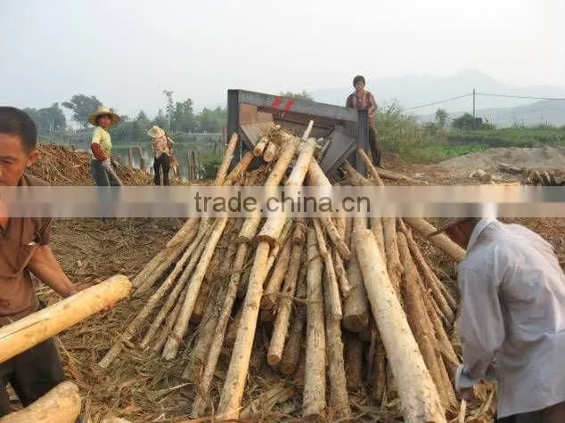 Timber barker machine in the forest