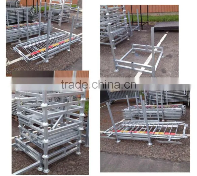Storage metal foldable cage pallet /Euro stackable pallet storage cage China professional factory