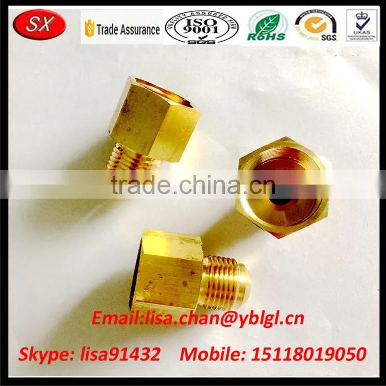 m4 Internal Thread Aluminum Round Nut with Yellow Zinc