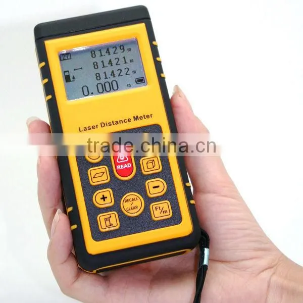 Digital 100M Laser Range Finder Distance Meter/ w/ +/-2mm accuracy length, area, volume, width, clearance, pythagorean theorem