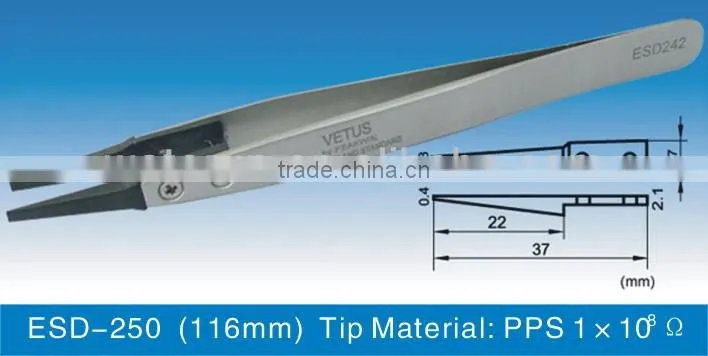 ESD-259A Replaceable Tip Stainless Steel Tweezers,China Factory
