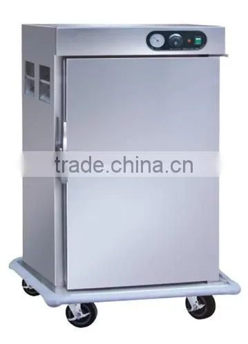 Hot sell Double doors mobile food warmer cart / electric heated food cart / food warmer cabinet