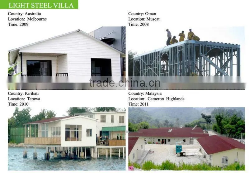 Fashional designed modern prefab light steel villa