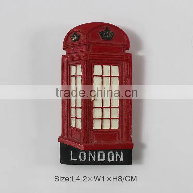 Polyresin american round fridge magnet
