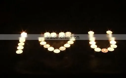N536 White Color Tea Light Type Tin Candles