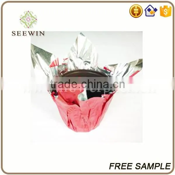 matellized paper flower decoration colorful chinese plant pots