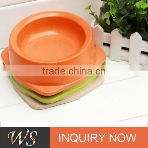 Eco-friendly Bamboo Fiber Dog Food Dishes & Water Bowls