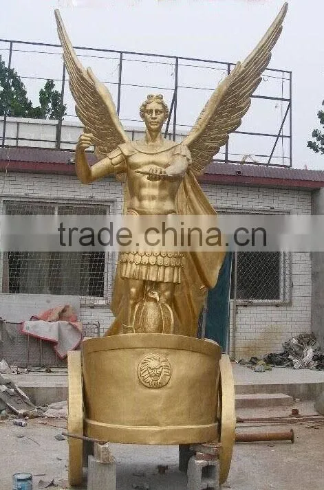 Garden life size bronze soldier statues in metal craft