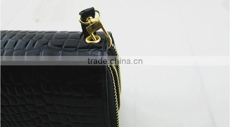 Ladies' croco Fashion PU Leather Wallet