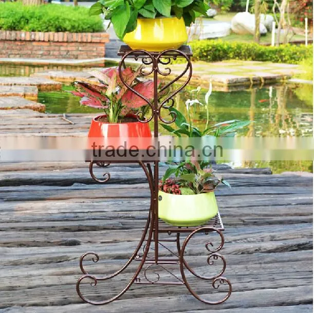 YS91524BL Decoration garden metal flower pot holder