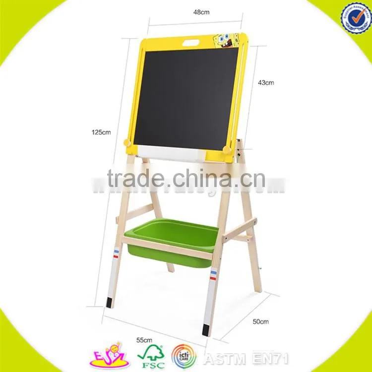 Wholesale teaching aid kids wooden baby easel useful art training wooden baby easel W12B032
