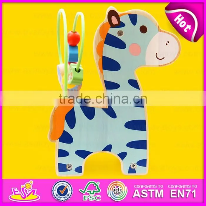 2016 brand new wooden beads toy, lovely educational wooden beads toy, cute preschool wooden beads toy W11B087