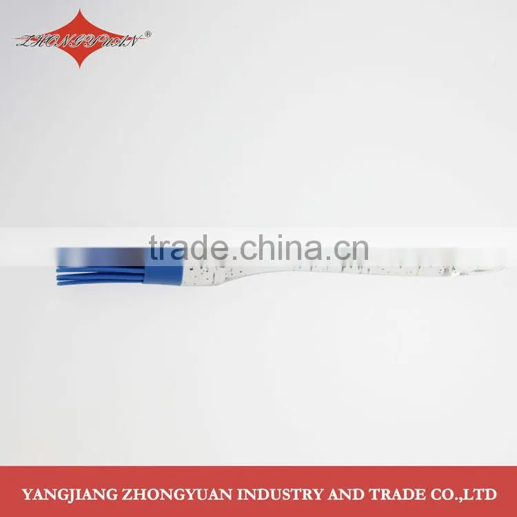 Colorful plastic handle round head silicone brush
