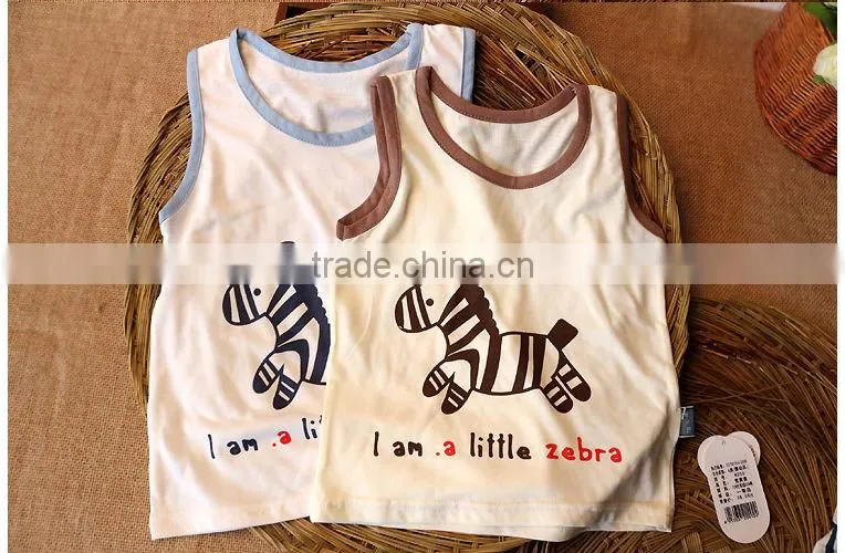 2014 children summer animal print cotton clothing sets