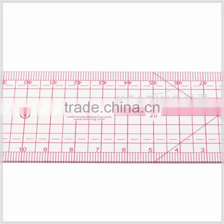 China high quality transplant 1.2mm thickness sandwich line 5*50cm plastic quilting ruler for tailor design#8007