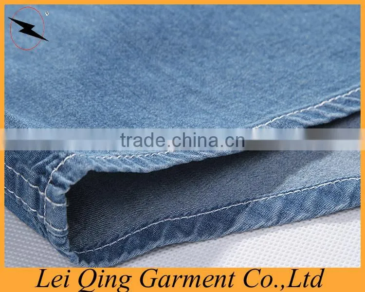 Blue fashion men colored denim shirts