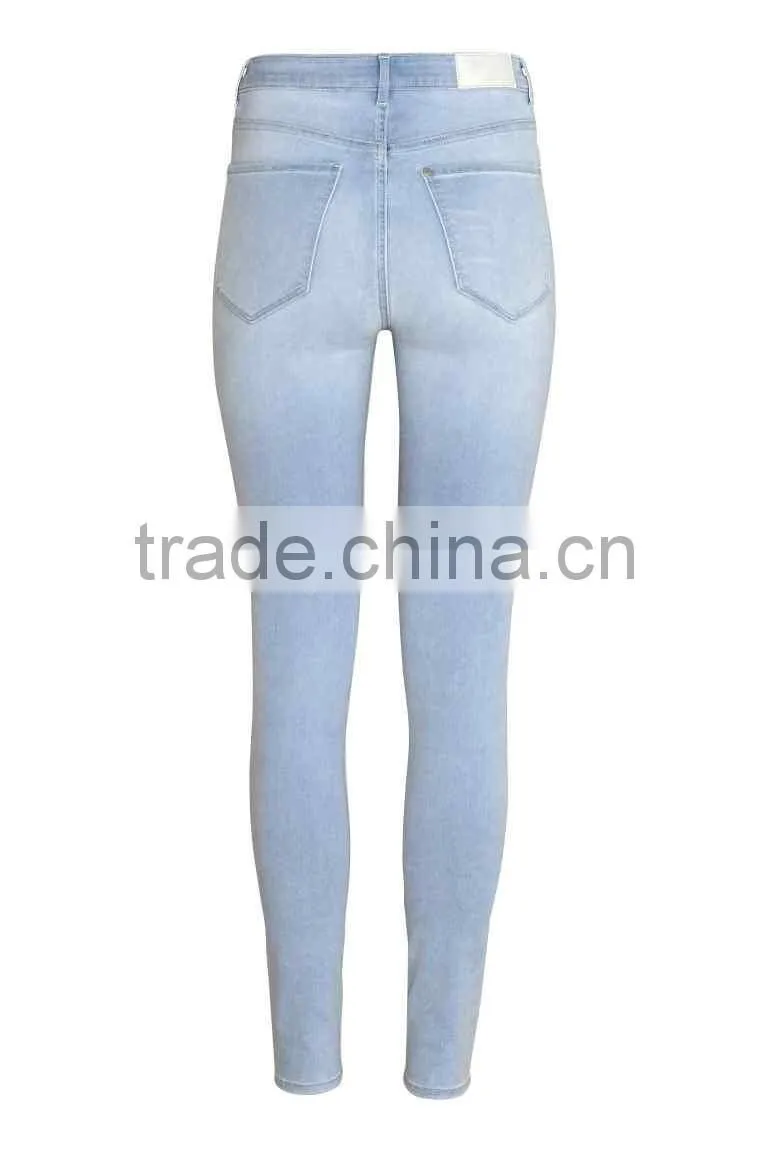 Super Skinny High Jegging,2016 summer women denim pants,women corpped jean