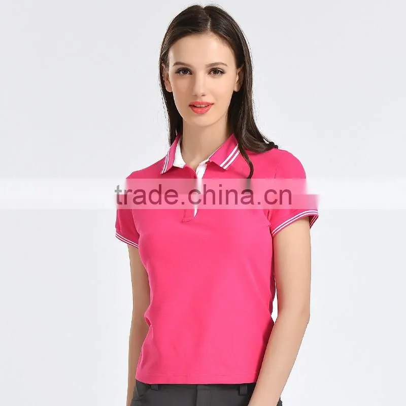 fancy design lapel short sleeve t-shirt for summer