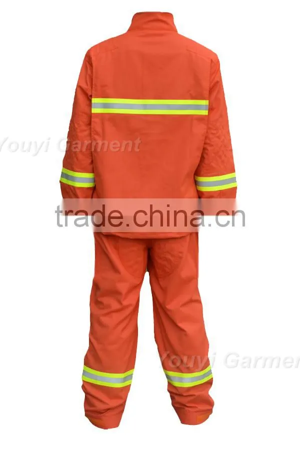 High Vis Orange Cotton reflective safety fire fighter clothing