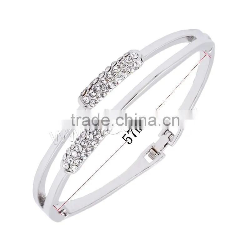 Rhinestone Zinc Alloy kara hair tie tiny bangle
