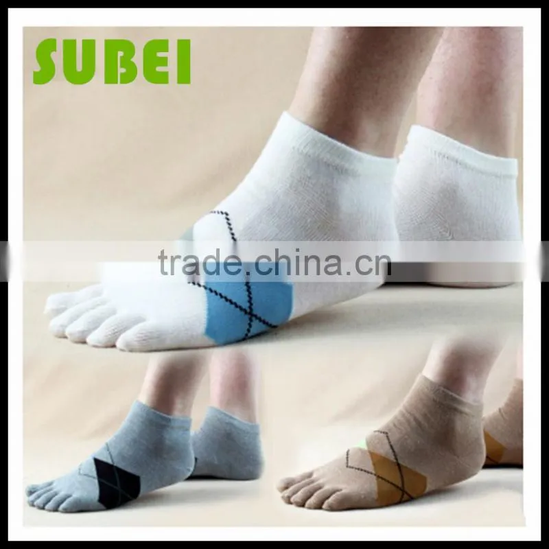 Men summer thin mesh model for five fingers socks,pure cotton short tube socks