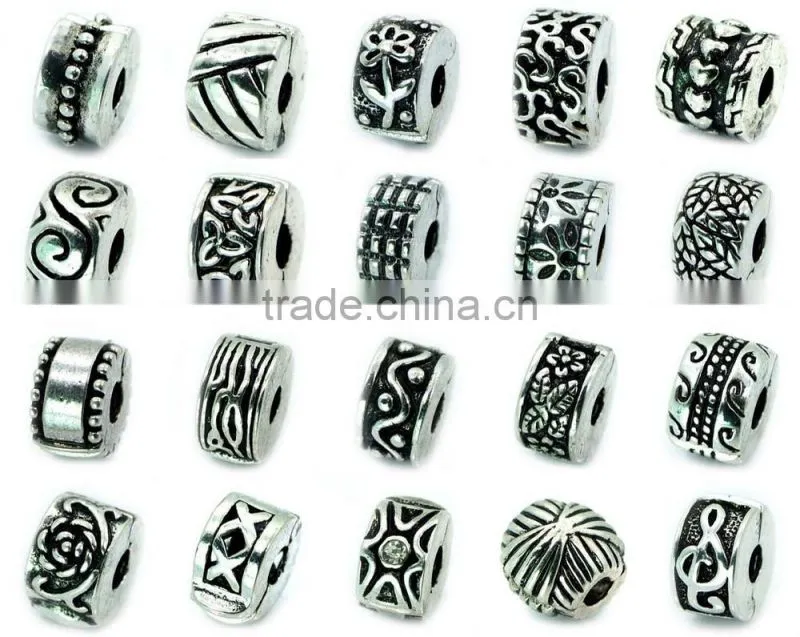 2015 Mixed and Mingle Silver Antique Clip Lock Spacer Stopper Bead f/ European Charm Bracelet