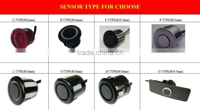 reverse parking system with buzzer warning and waterproof plug