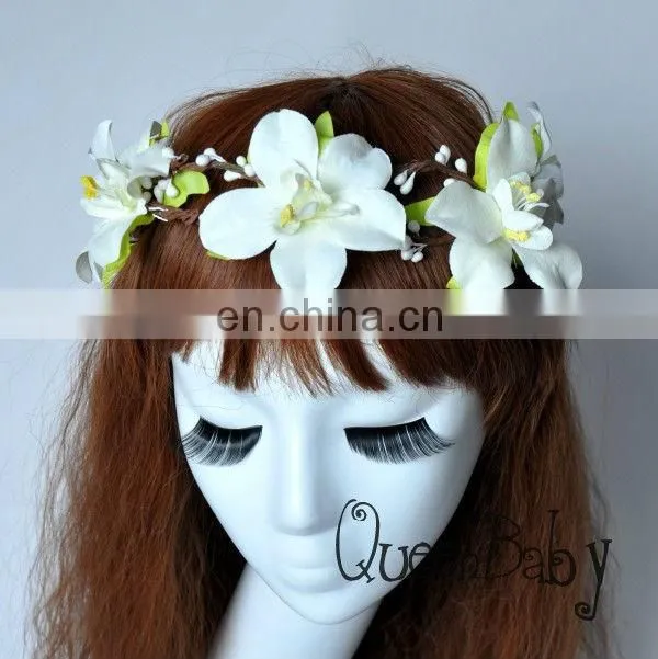 Lady Girl Floral Flower Festival Wedding Garland Forehead Hair HeadBand