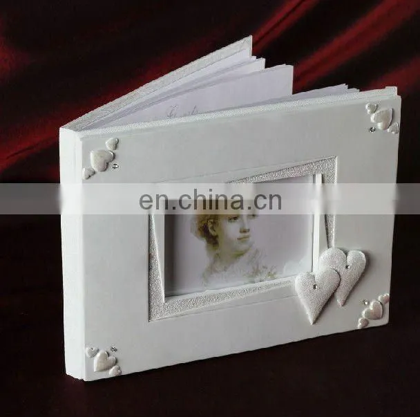 Double heart design Elegant resin signature guest book wedding party decorations