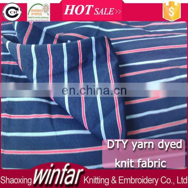Winfar Textile knit black white yarn dyed stripe fabric for briefs underpants