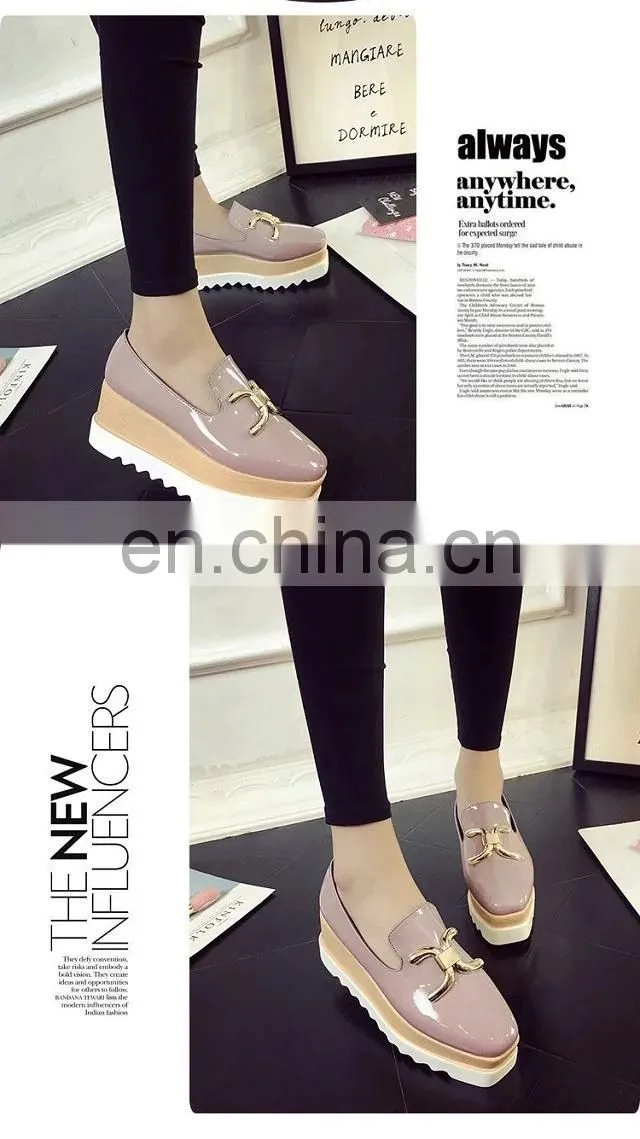 Wholesale slip on high heel shoes platform women shoes 2017