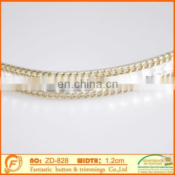 fashion rhinestone jewelry chain for women braid wedding decoration trimmings