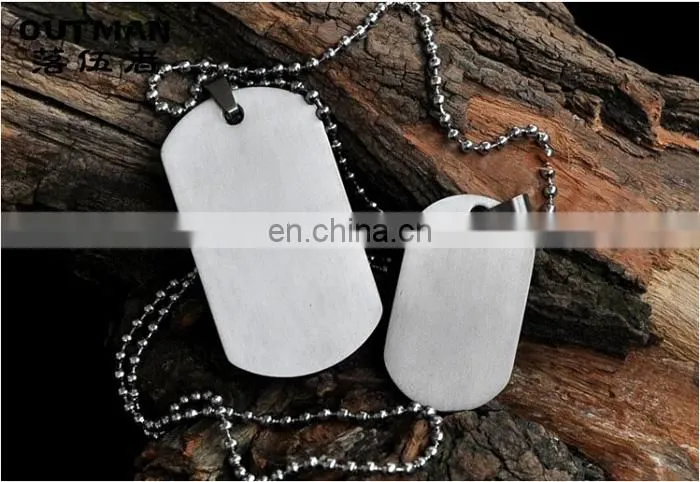 Bullet couple dog tags with long chain custom