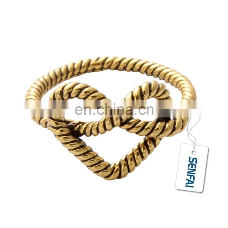Trending New Products 2017 Antique Gold Love Hate Finger Ring