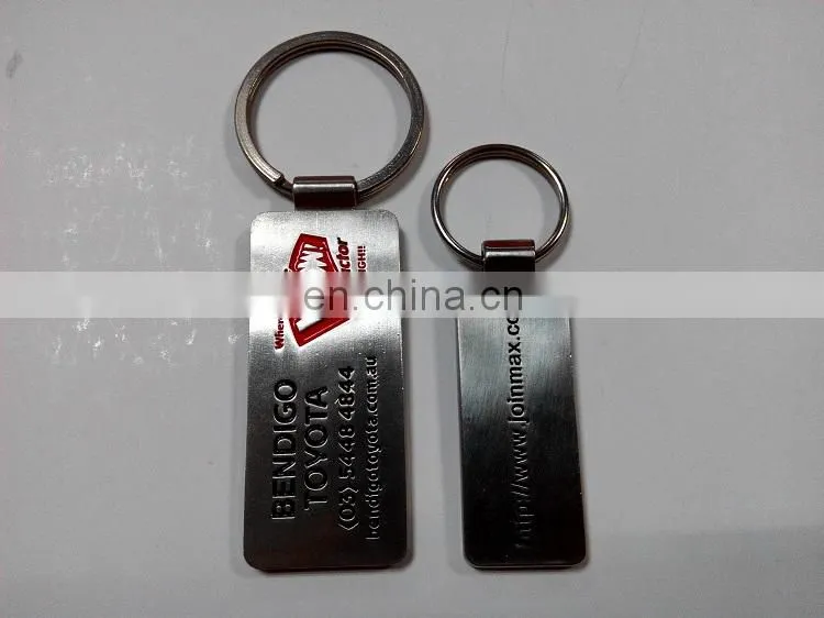Custom double side mental key chain zinc alloy car key chain