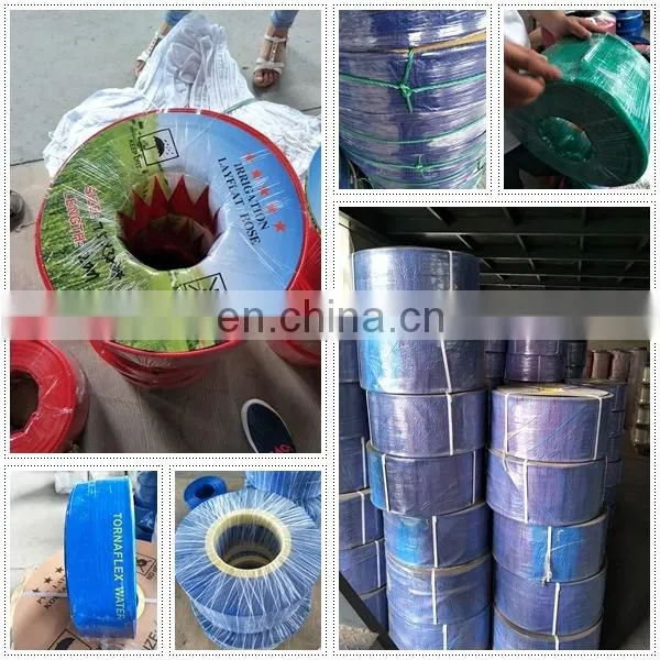 Blue coil PVC Lay flat water pump irrigation discharge hose 6 inch100m*101mm