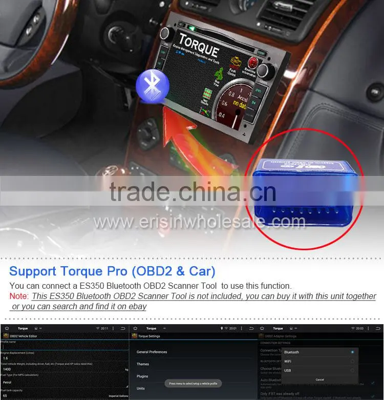 Erisin ES2681P 7" 2 Din Android 4.4.4 Car DVD Player for Astra H