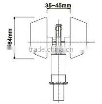 7312SS:TRUST ANSI Grade 3 Double Deadbolt Lock with brass cylinder