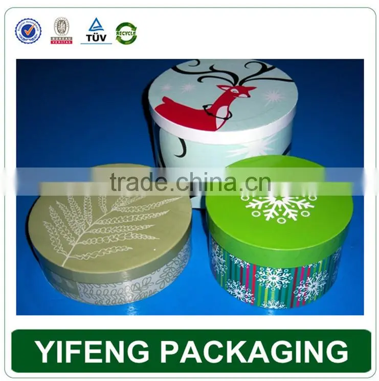 Recycle Hot Stamping Printing cylindrical gift box