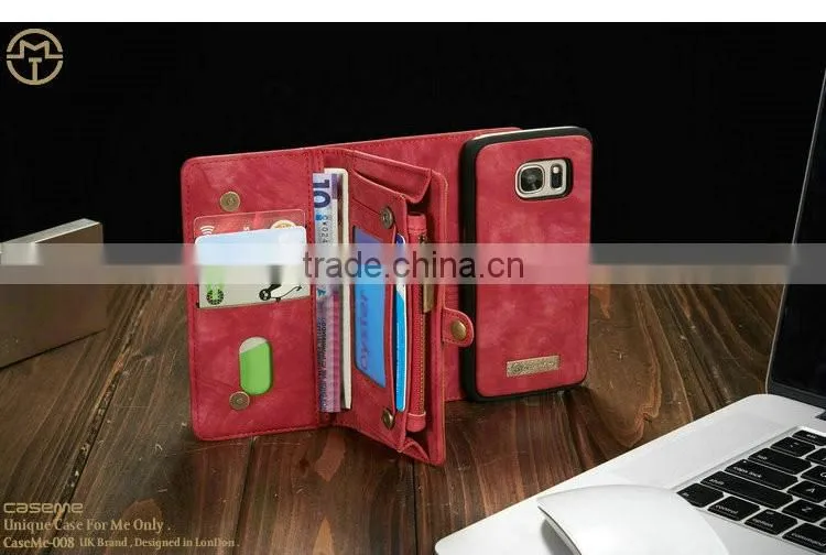 phone case displaying time on the case For Samsung s7 case leather with back card slot