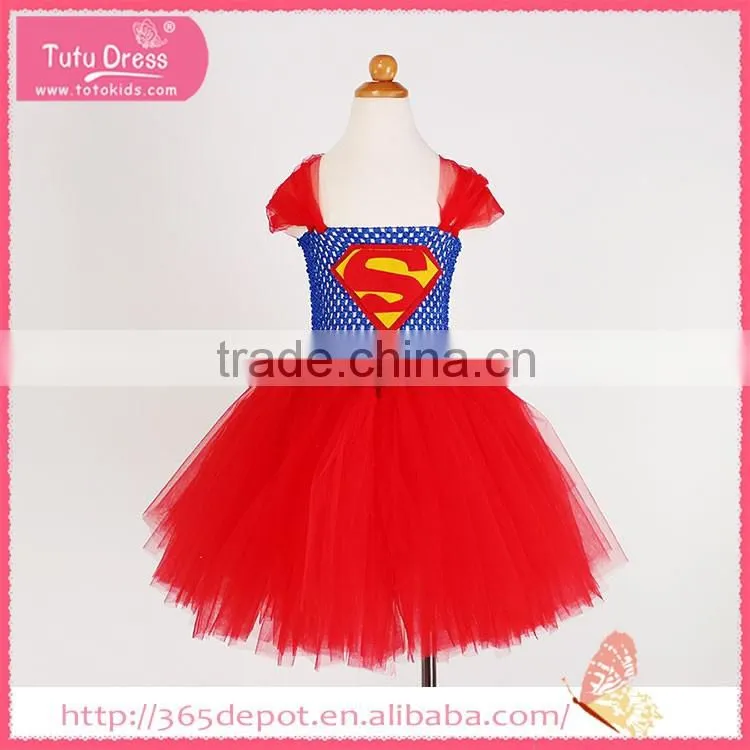 Tutu fluffy movie character pattern red gauze dress halloween costume